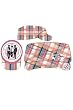 Jonas Brothers Pink Plaid Cadet Hat Cap with Rhinestones