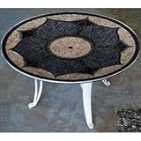 Sundance Southwest UFT2960MGETBZ Universal Style Fire Table-29 in. Tall x 60 in. Diameter, Magnolia Design, Earth Tone Granite Colors, Bronze Powder Coat