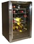 Vinotemp VT-28TEDS Thermo-Electric Digital 28-Bottle Wine Chiller, Black and Stainless