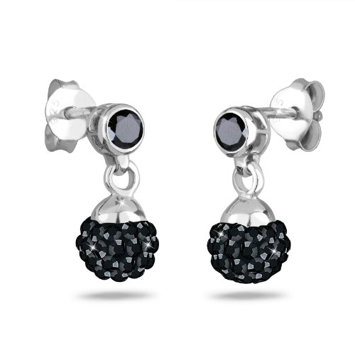 Elli Damen-Ohrringe Schwarz 925 Silber 0301830912 Preisvergleich