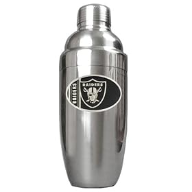Oakland Raiders NFL Stainless Steel Cocktail Shaker by Great American Products