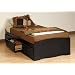 Prepac Sonoma Black Twin/Mates Platform Storage Bed (3-drawers)