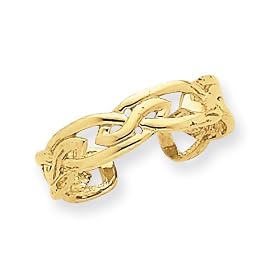 14k Weave Toe Ring by 