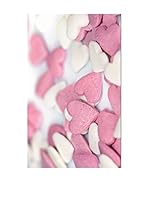 Huella deco Alfombra de Vinilo (Blanco/Rosa)