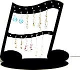 Musical Note Metal Earring Holder - Black