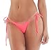 Coqueta Swimwear Brazilian Sexy Bikini Teeny Thong Triangle top Set Bottom Coral-MD
