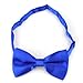 TopTie Mens Formal Solid Royal Blue Satin Bow Tie