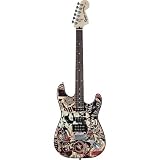 Squier by Fender Obey HSS Stratocaster Electric Guitar, Collage - B000GAN0I8