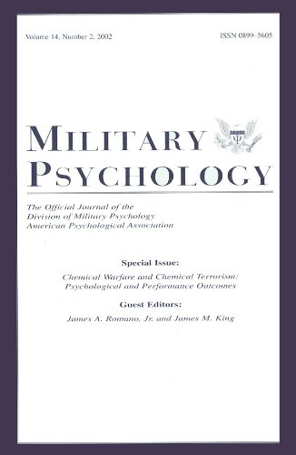 Chemical Warfare and Chemical Terrorism: Psychological and Performance Outcomes:a Special Issue of military Psychology: Volume 14
