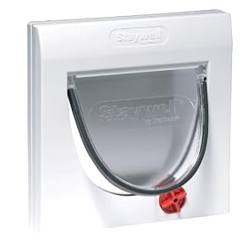 Staywell/ Petsafe Manual 4-Way Locking Classic Cat Flap with Tunnel, White