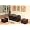 Faux Leather Storage Bench Coffeetable with 2 Ottomans, Espresso