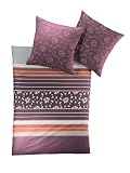 Produkt-Bild: Irisette 8587_60 Bettw&auml;sche 135 x 200 cm fein gl&auml;nzender Mako Satin, 100 % Baumwolle, beere