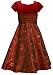 Bonnie Jean Girls 7-16 RED-BURGUNDY VELVET X-WRAP SEQUIN EMBROIDERED SHIMMER Special ...