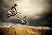 Motocross: Big Air Sports Stretched Canvas Poster Print, 54x36