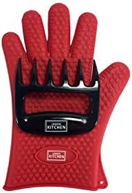 Pulled Pork Meat Shredder Bear Claws with Silicone Heat Resistant Oven Mitts Gloves - For Grilling, Barbecues, Baking and Smoking - Get a Pair of Oven Mitts Gloves and a Pair of Meat Shredder Bear Claws - Dishwasher Safe!