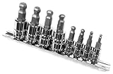 Powerbuilt 642403 Metric Wobble Ball Hex Bit Set, 8-Piece [並行輸入品]