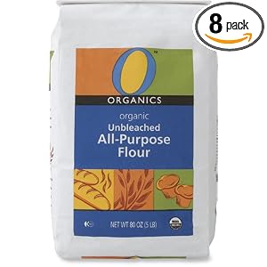 O Organics Unbleached All Purpose Flour, 80 Ounce Bags (Pack of 8) by O Organics