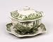 Green Toile Castle Scene Individual Casserole with Liner Tray