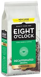 Eight O'Clock Coffee, Decaffeinated Ground, 12-Ounce Bag (Pack of 4)