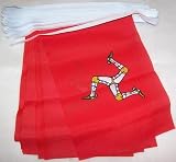 6m 20 Flag Isle Of Man Manx Material BuntingIMAGE