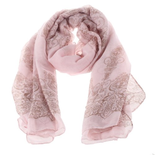niceeshop(TM) Beige Porcelain Pattern Gaze De Paris Scarf Wrap Silk Scarves