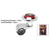 Car Steering Wheel Spinner Knob Power Handle Silver Tone Red by uxcell