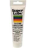 Super Lube 92003 Silicone Lubricating Grease with PTFE, 3 oz Tube, Translucent White