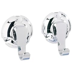 Wenko 16875100 Haken-Set Super-Loc - Befestigen ohne Bohren, 2er Set, Chrom, � 6 cm