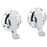 Wenko 16875100 Haken-Set Super-Loc - Befestigen ohne Bohren, 2er Set, Chrom, � 6 cmvon "Wenko"