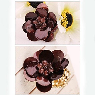 BST Fashion Shell Flower Stretch Ring