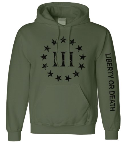 Olive Drab Three Percenter Hooded Sweatshirt