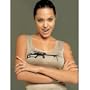 (24x36) Angelina Jolie (Arms Crossed With Gun Tanktop) Poster