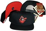 Baltimore Orioles Black Snapback Adjustable Plastic Snap Back Hat / Cap