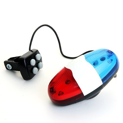 WelltopÂ®Police Sound Light Electric Horn Siren Bike Horn Bell