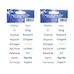 Etiketten selbstklebend "Gew�rze und Kr�uter" enth�lt 18 verschiedene Etiketten
