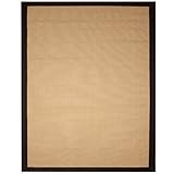 IMAGE OF Anji Mountain Bamboo Chairmat & Rug Co. 4-Foot-by-6-Foot Euphrates Jute Rug, Black border
