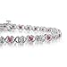 XOXO Natural Pink Sapphire and Diamond Bracelet in