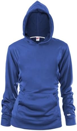 Soffe Big Girls' Poly Fleece Pullover Hood, Royal, Large