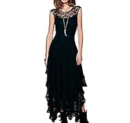 Lace Asymmetric Vintage Cocktail Bubble Dress Flared-Skirt Prom Dress/Party Dress/Tunic 