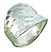 .925 Sterling Silver Concave Hammered Surface Ring