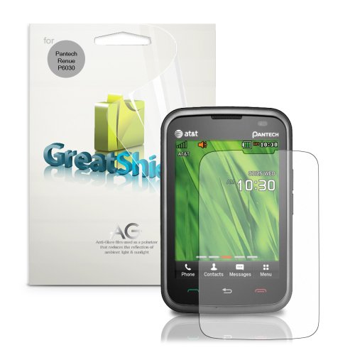 GreatShield Ultra Anti-Glare (Matte) Clear Screen Protector Film for Pantech Renue P6030 (3 Pack)