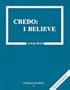 Credo: I Believe (Faith and Life)