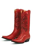 Lane Boots Red Hot Chili Pepper Leather Fashion Cowgirl Boots - Red