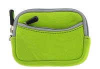 3n1 Combo Kit - Mini Neoprene Sleeve Case for Canon Camera Canon Powershot (Canon Camera NOT included), Neon