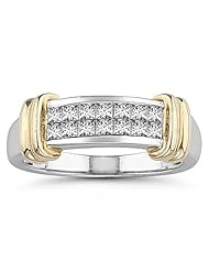 0.50 Cts Diamond Ring in 14K Two Tone Gold