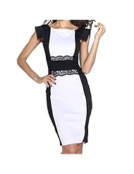 Polyester Sleeveless Belted Lace Knee Length Bandage Dress/Midi Dress 