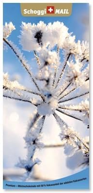 Greeting Card & Premium Swiss Chocolate, Christmas Card - Frost on winter tree