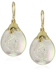 Devon Leigh "Natures Wonders" Rainbow Drusy Quartz in 24k Gold Foil Earrings