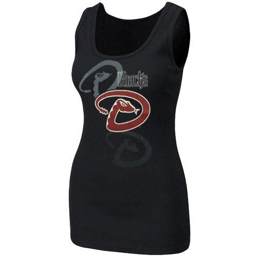 Majestic Arizona Diamondbacks Ladies Black Pearl Tank Top (Small)