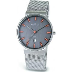 Skagen Herrenarmbanduhr Slimline Stahl 351LSSMO